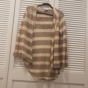 Hi low hooded cardigan